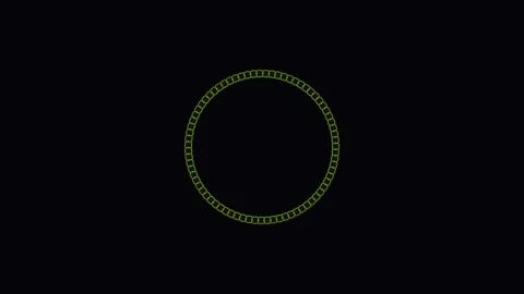 Circle design with chain elements in a dark background Stock Footage 338318310