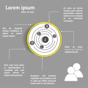 Circle design infographic template Stock Illustration