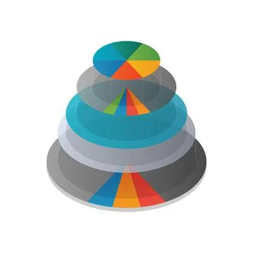 Circle diagram chart template イラスト素材