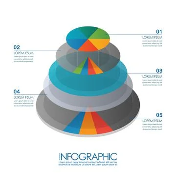Circle diagram chart template infographic Stock Illustration