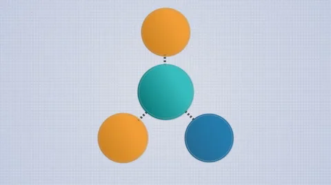 Circle diagram flow chart, 4 circle. Stock Footage 59182764