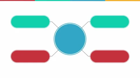 Circle diagram flow chart, five circle.(included alpha) Stock Footage 59298549