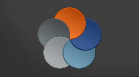 Circle diagram flow chart, Five result circle, presentation templete. Stock Footage 59320731