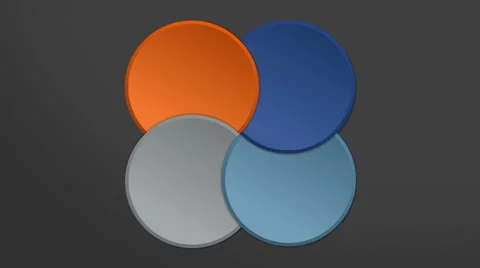 Circle diagram flow chart, four result circle, presentation templete. Stock Footage 59320825