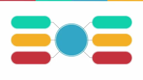 Circle diagram flow chart, seven circle.(included alpha) Stock Footage 59298548