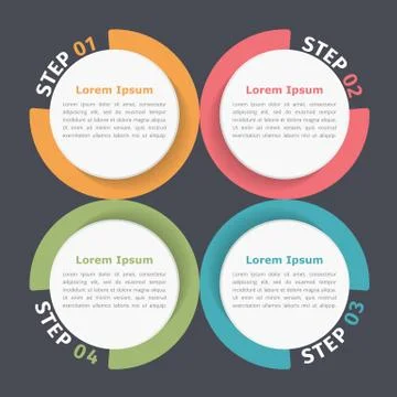 Circle Diagram Four Elements Stock Illustration