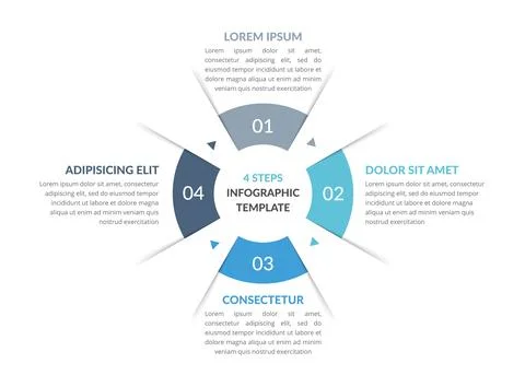 Circle Diagram - Four Elements Illustrazione stock