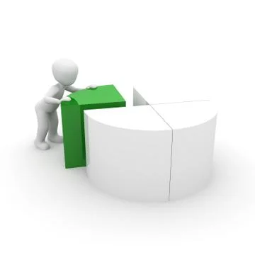 Circle diagram green Stock Illustration