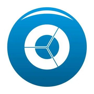 Circle diagram icon blue vector 스톡 일러스트