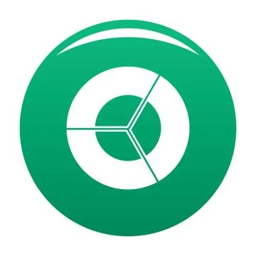 Circle diagram icon vector green Ilustración de archivo