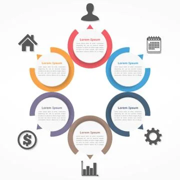 Circle Diagram 스톡 일러스트