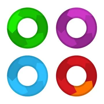 Circle Diagram for Infographics. Vector. 库存插图