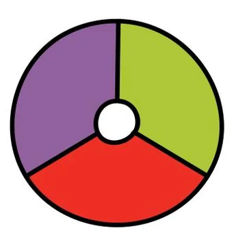 Circle diagram, pie chart graphics Stock Illustration