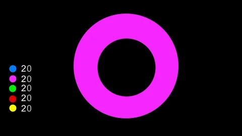 Circle diagram for presentation. Black background Stock Footage 106468537