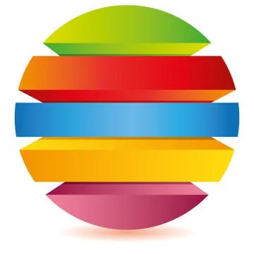 Circle diagram, template Stock Illustration