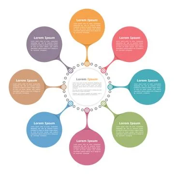 Circle Diagram Template Stock Illustration