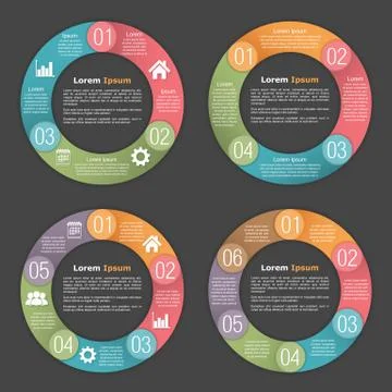 Circle Diagram Templates Stock Illustration