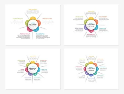 Circle Diagram Templates Illustrazione stock