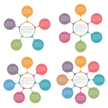 Circle Diagrams Set Stock Illustration