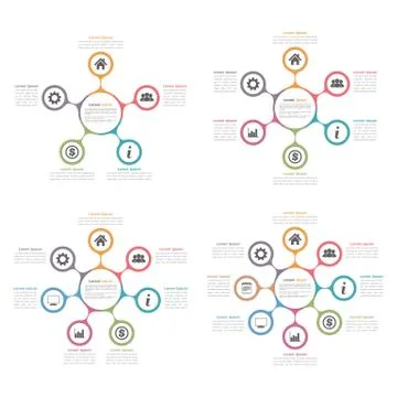 Circle Diagrams Set Stockillustratie