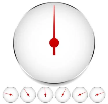 Circle dial, gauge template. Editable vector illustration. Stock Illustration