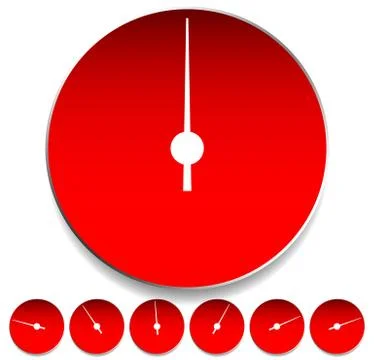 Circle dial, gauge template. Editable vector illustration. Stock Illustration