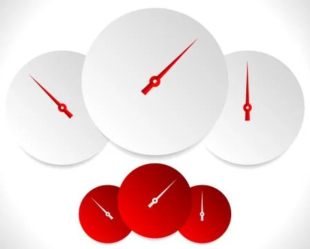 Circle dial, gauge template. Editable vector illustration. 스톡 일러스트