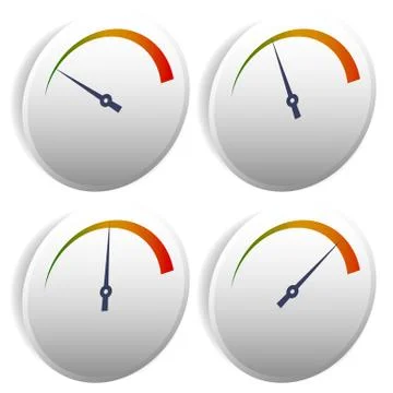 Circle dial, gauge template. Editable vector illustration. Stock Illustration