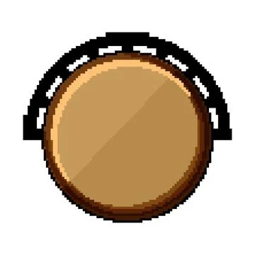 Circle dial knob pixel art vector illustration Ilustração Stock