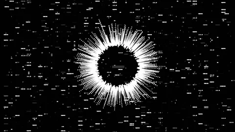 Circle with digital data grid Stock Footage 169578872