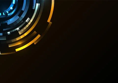 Circle digital pixel abstract background Stock Illustration