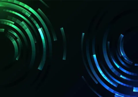 Circle digital pixel abstract background Stock Illustration