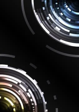 Circle digital pixel abstract background Stock Illustration