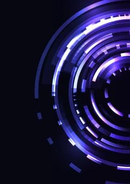 Circle digital pixel abstract background Stock Illustration