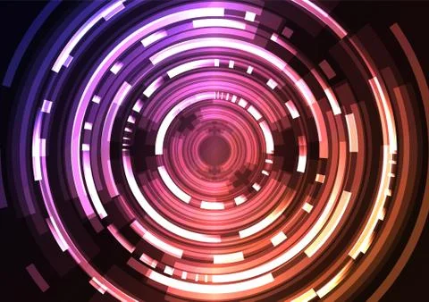 Circle digital pixel abstract background Stock Illustration