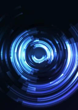 Circle digital pixel abstract background Stock Illustration