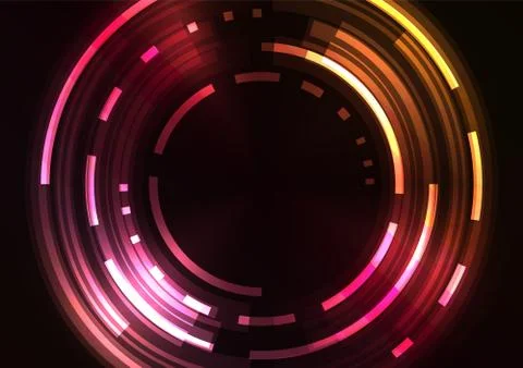 Circle digital pixel abstract background Stock Illustration