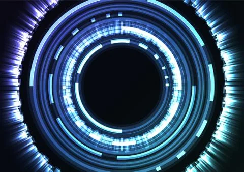 Circle digital pixel abstract background Stock Illustration