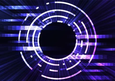 Circle digital pixel abstract background Stock Illustration