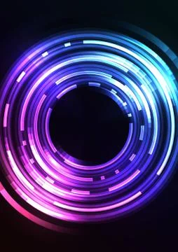 Circle digital pixel abstract background Stock Illustration
