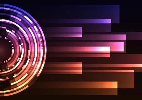 Circle digital pixel abstract background Stock Illustration