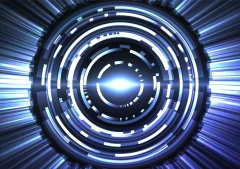 Circle digital pixel abstract background Stock Illustration