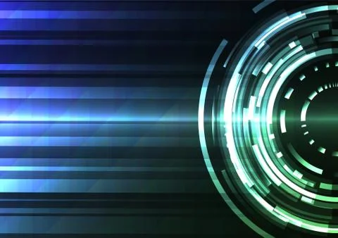 Circle digital pixel abstract background Stock Illustration