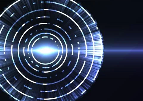 Circle digital pixel abstract background Stock Illustration