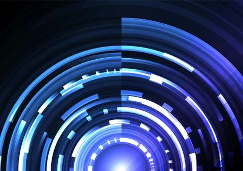 Circle digital pixel abstract background Stock Illustration