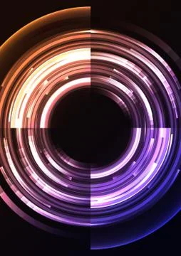Circle digital pixel abstract background Stock Illustration