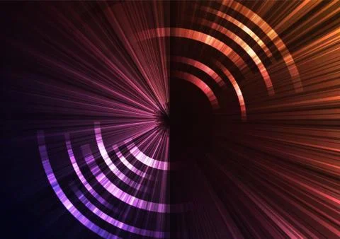 Circle digital pixel abstract background Stock Illustration