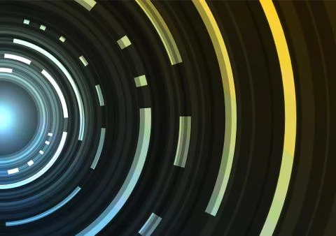 Circle digital pixel abstract background Stock Illustration