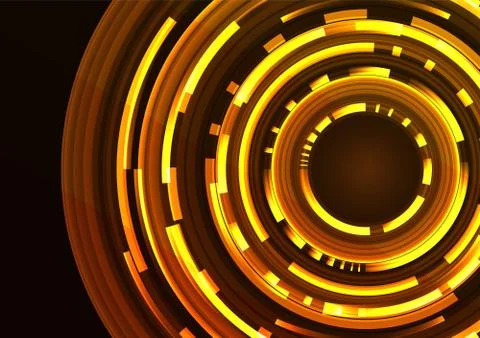 Circle digital pixel abstract background Stock Illustration