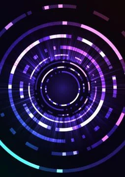 Circle digital pixel abstract background Stock Illustration